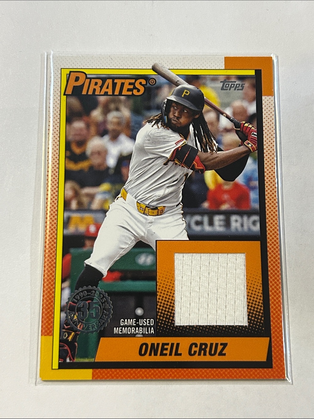 2025 Topps 35th Anniversary Oneil Cruz game used memorabilia relic card #OC